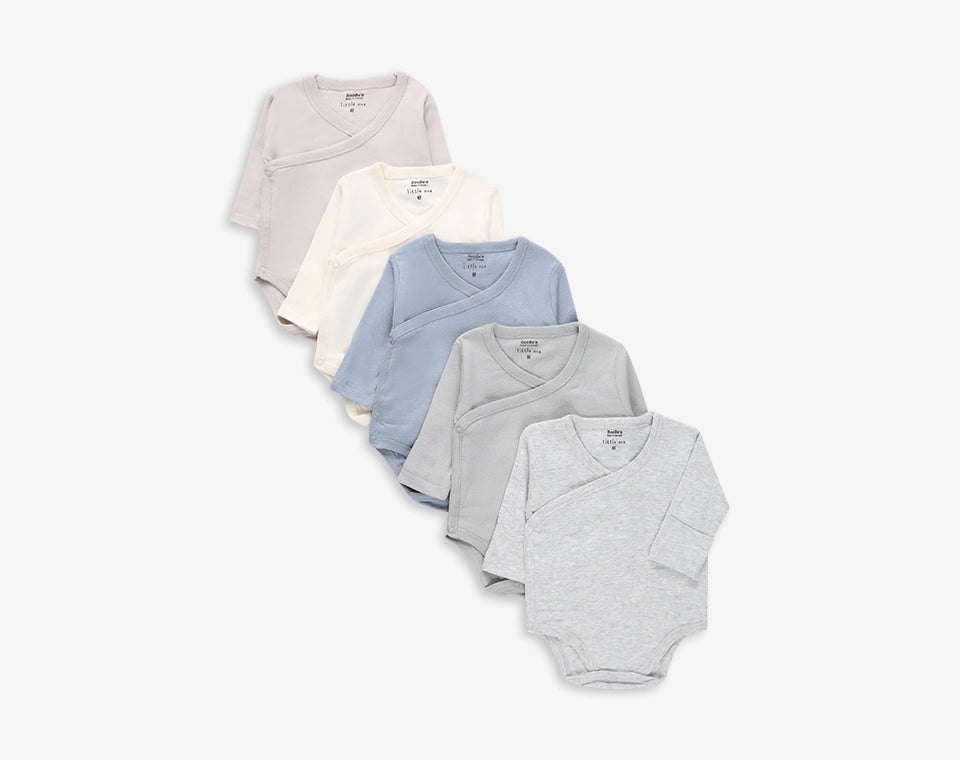 מארז 5 בגדי גוף צבעוני- כחול