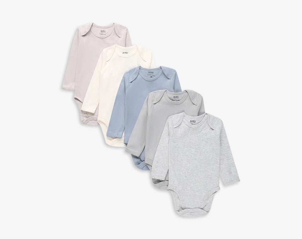 מארז 5 בגדי גוף צבעוני- כחול