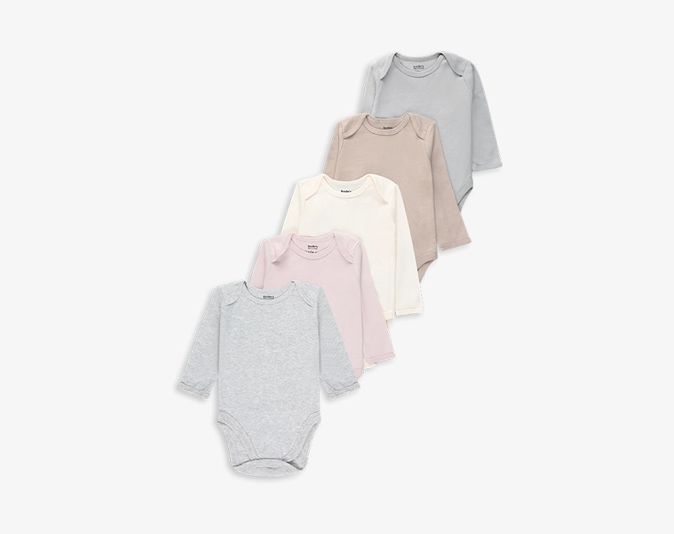 מארז 5 בגדי גוף צבעוני- ורוד