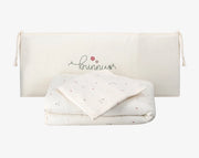 סט מצעים למיטת תינוק- שפן שמנת