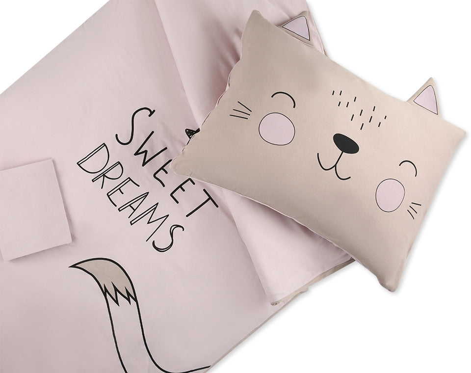 סט מצעים למיטת מעבר ורוד Sweet Dreams