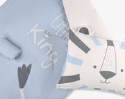 סט מצעים למיטת מעבר כחול Little King