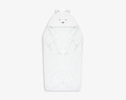 מגבת כובע חלוק- לבן דובי