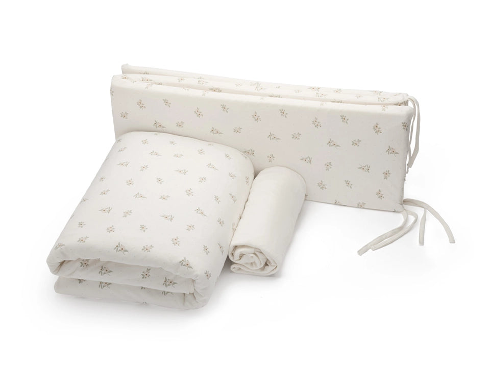 סט מצעים למיטת תינוק- פריחת הכלנית