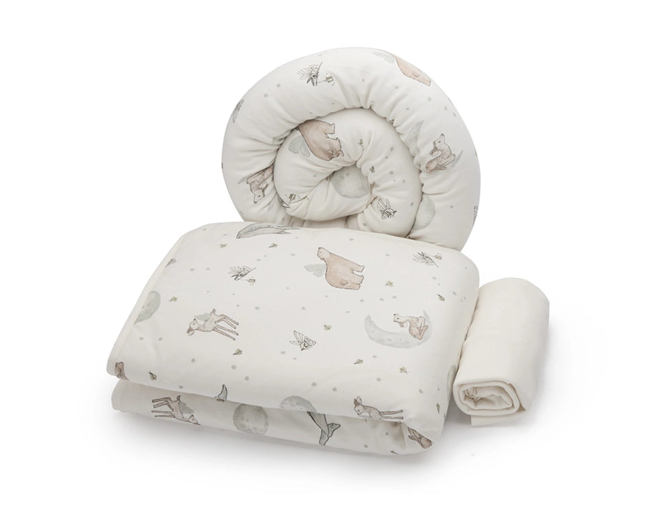 סט מצעים לעריסה- ליל כוכבים