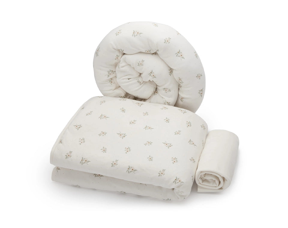 סט מצעים לעריסה- פריחת הכלנית