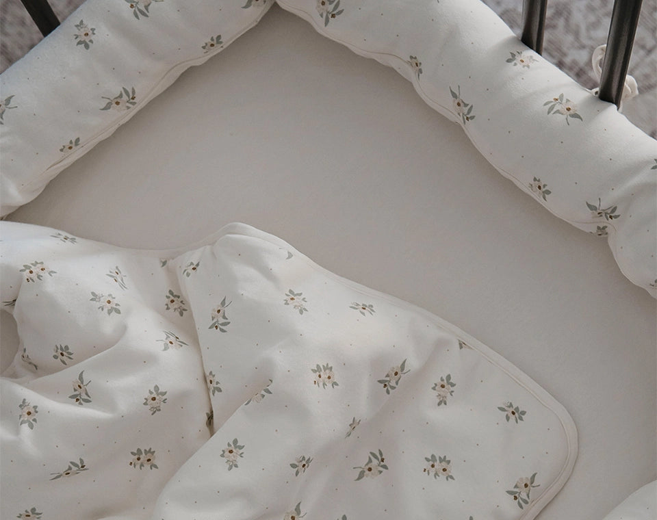 סט מצעים לעריסה- פריחת הכלנית