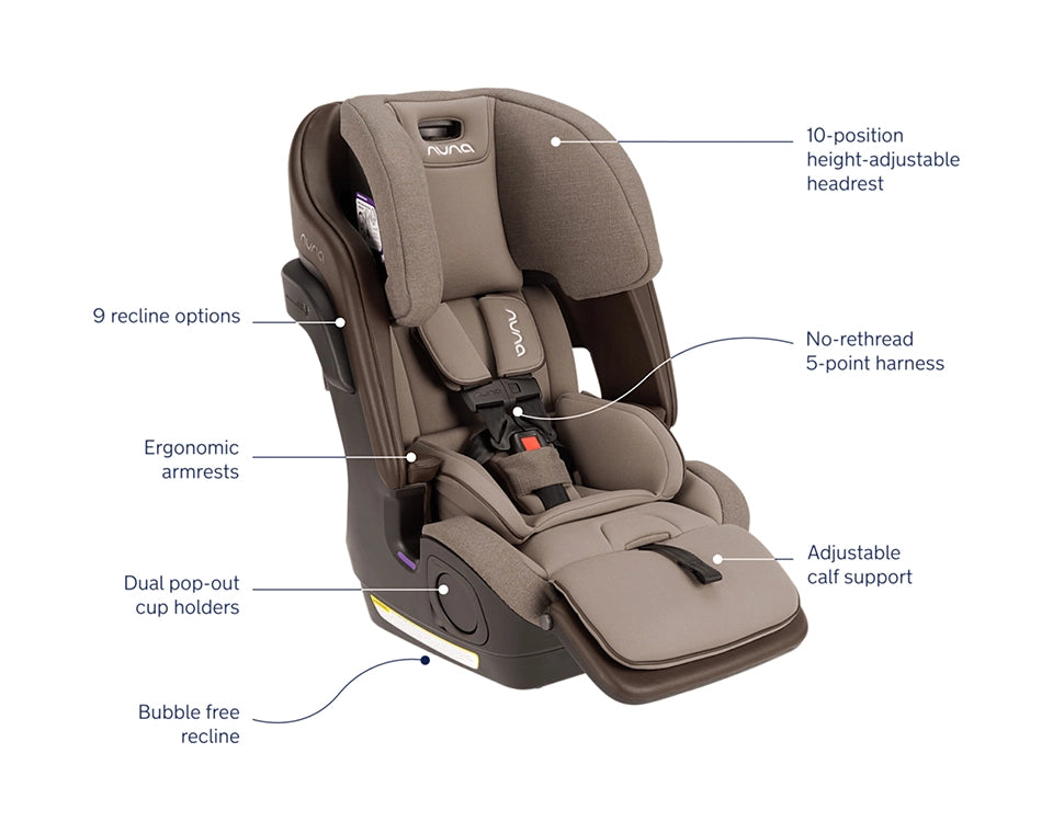 כיסא בטיחות עם בסיס Lumn בז׳ כהה/ Cedar