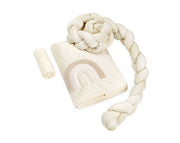 סט מצעים לעריסה עם נחשוש קלוע Rainbow