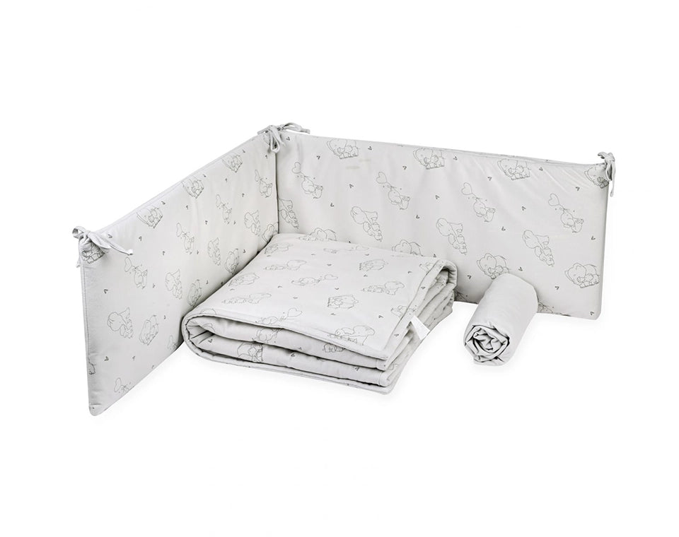 סט מצעים למיטת תינוק Elephant