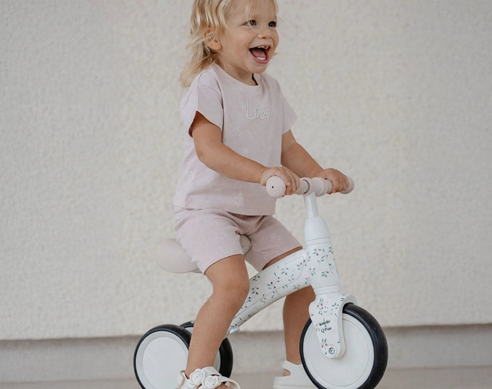 אופני איזון RETRO BIKES שמנת מודפס