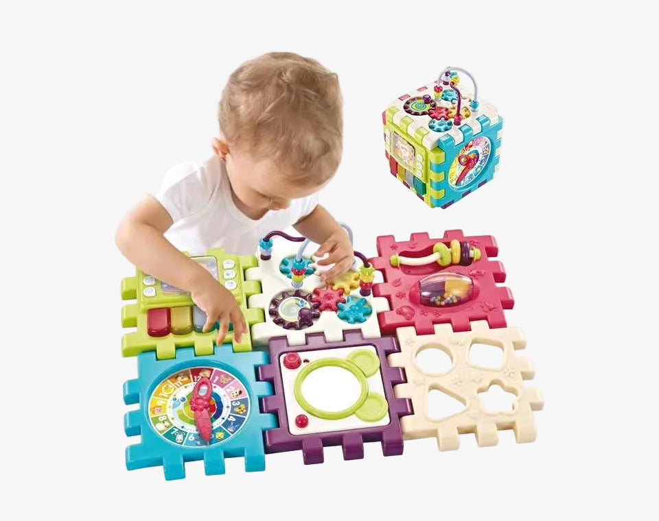 קופסת קוביות חכמה מרובעת כחול