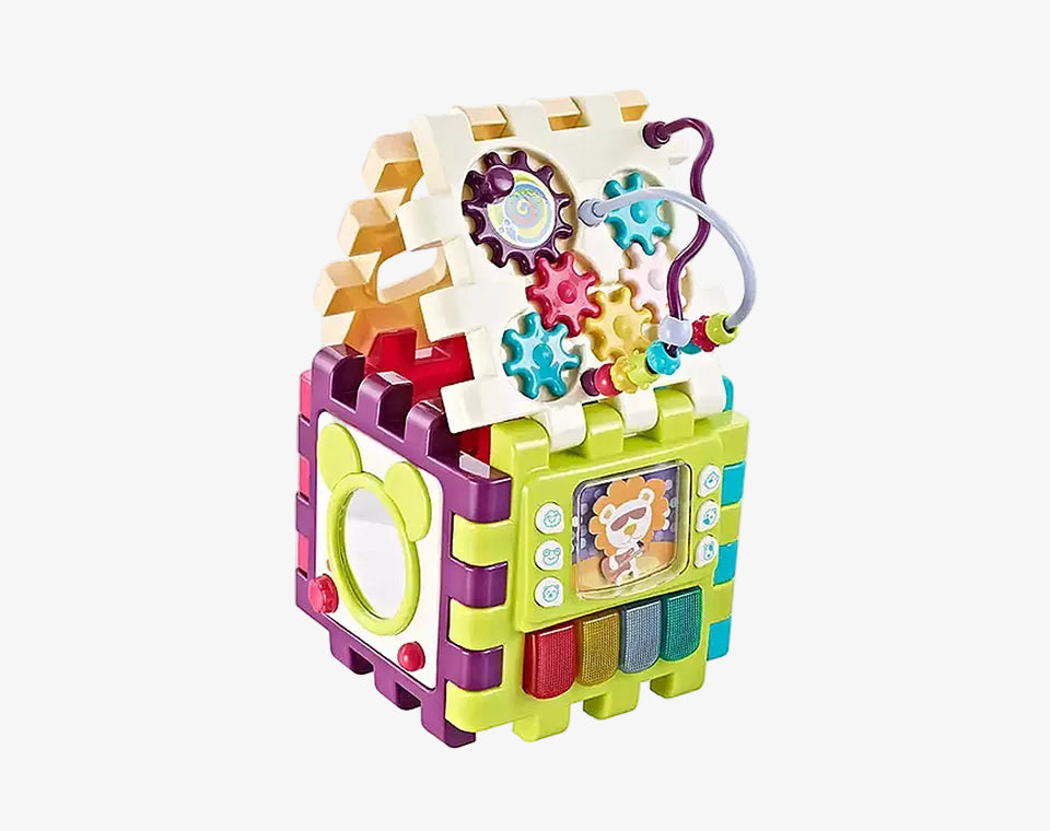 קופסת קוביות חכמה מרובעת כחול