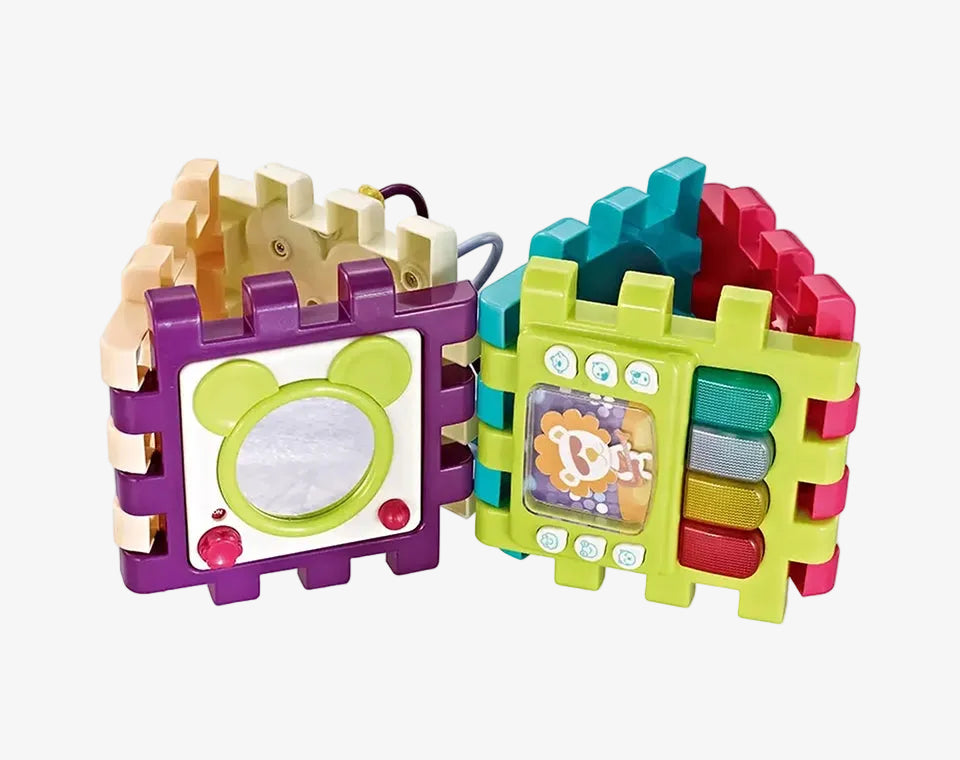 קופסת קוביות חכמה מרובעת כחול