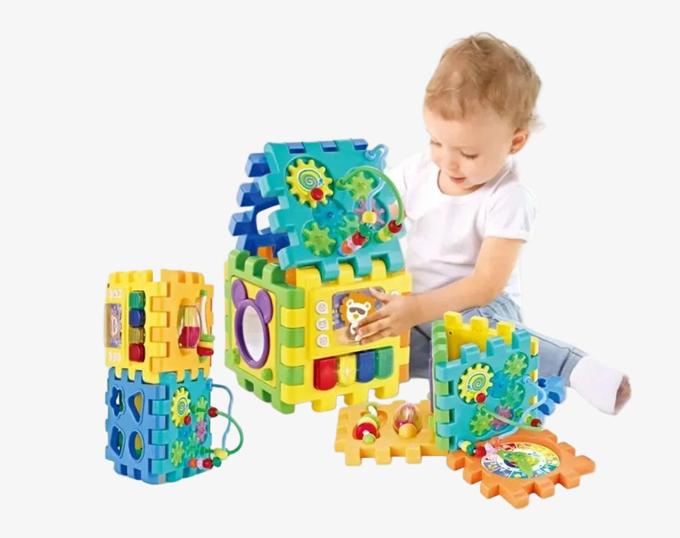 קופסת קוביות חכמה מרובעת ירוק