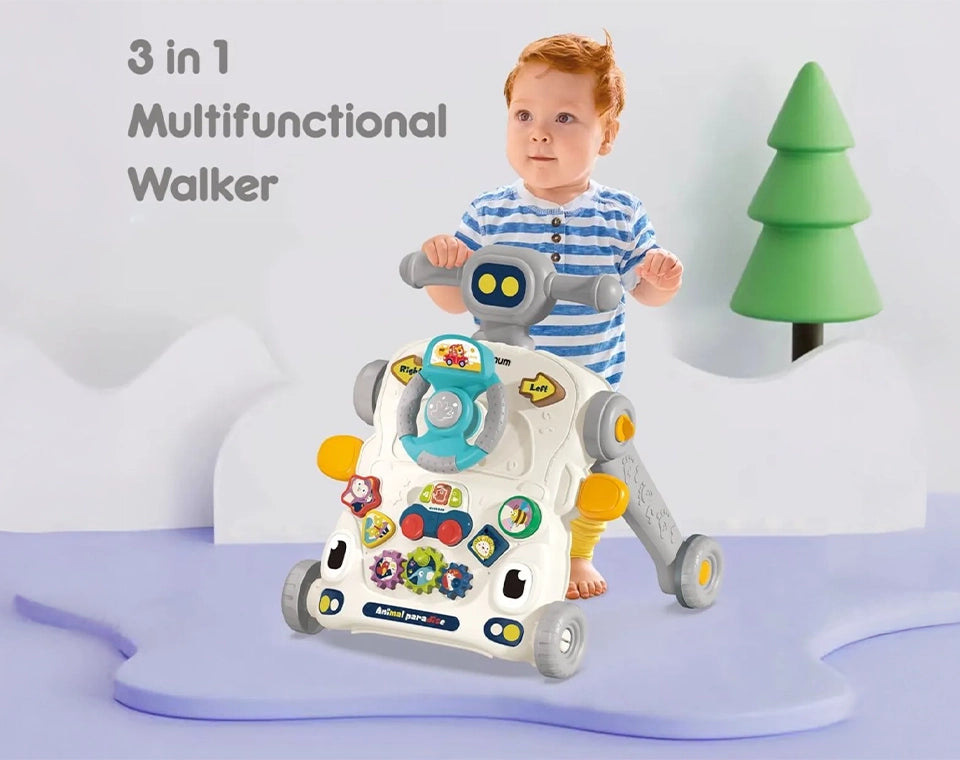 הליכון פעילות 3 ב־1 רובוט אפור