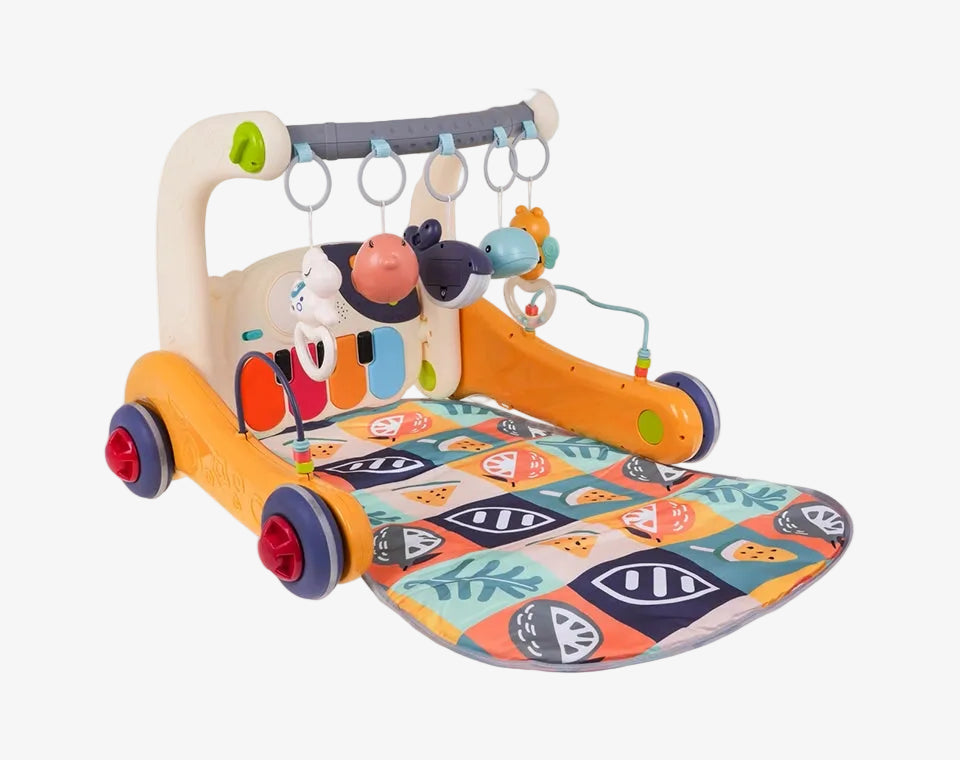הליכון ואוניברסיטה משולב 3 ב־1 צהוב