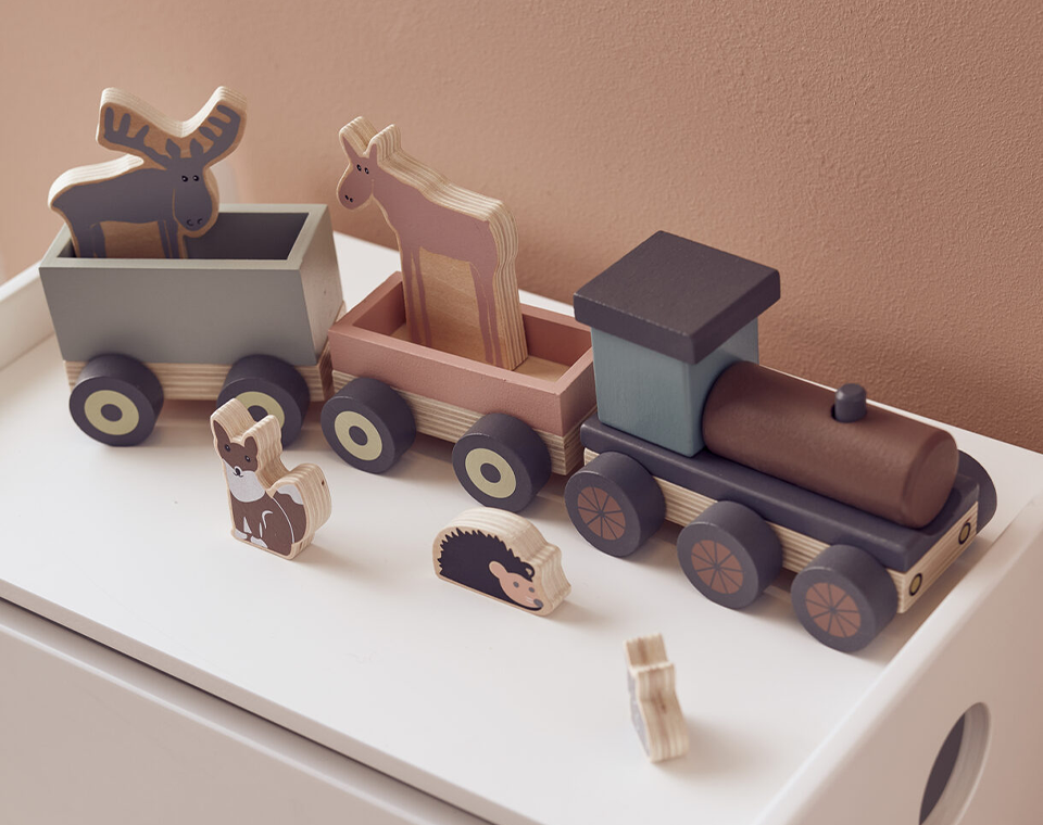 רכבת עץ חיות EDVIN