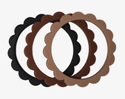 שלישיית צמידי פרח נשכנים Black/Caramel/Natural