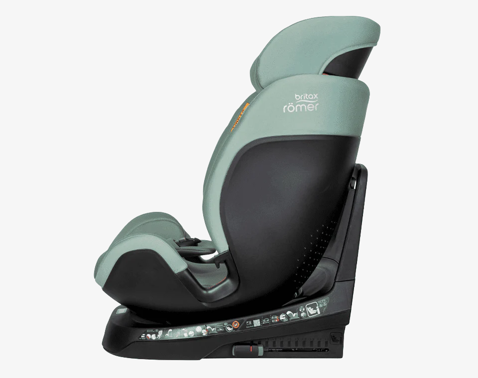 כיסא בטיחות מסתובב 360° משולב בוסטר עם גגון Swivel-Grow Max ירוק