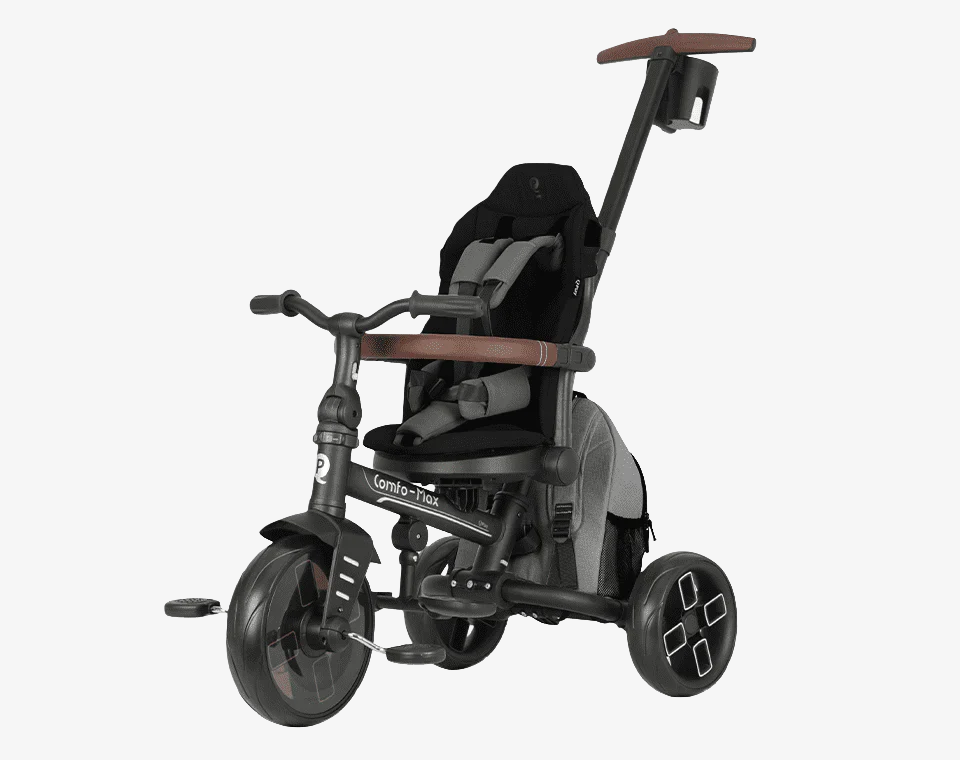 תלת אופן מתקפל מסתובב Comfo Max אפור ללא גגון