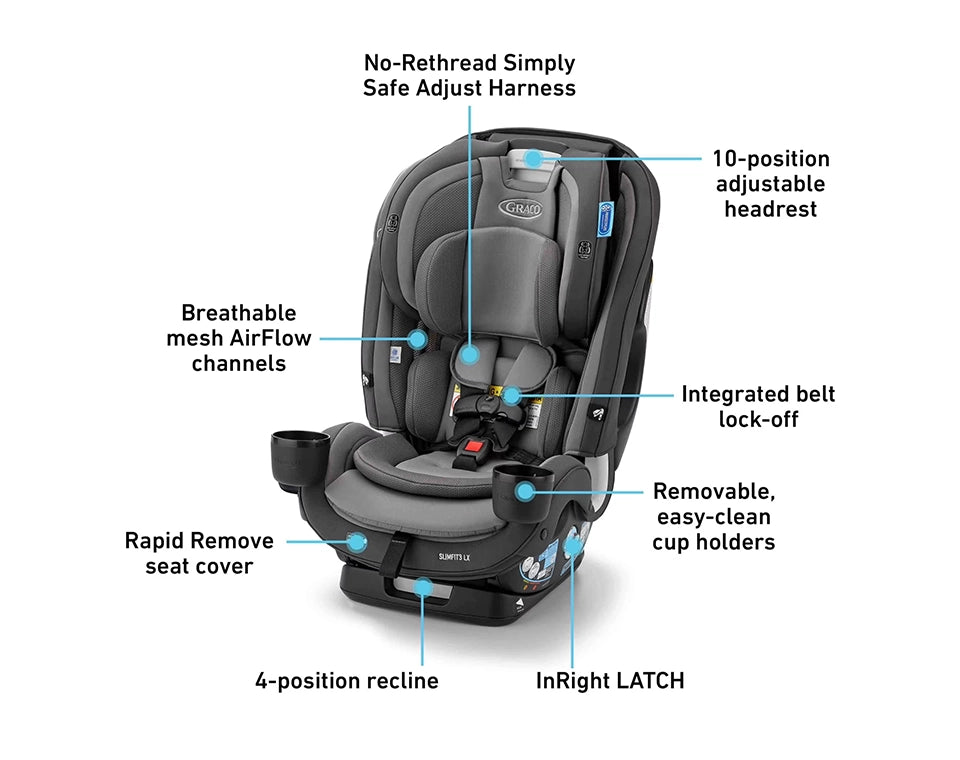 כיסא בטיחות SlimFit3™ LX 3-in-1