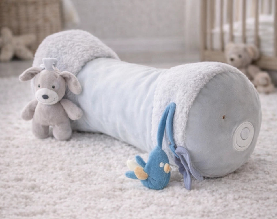 כרית בטן אפור/ כחול