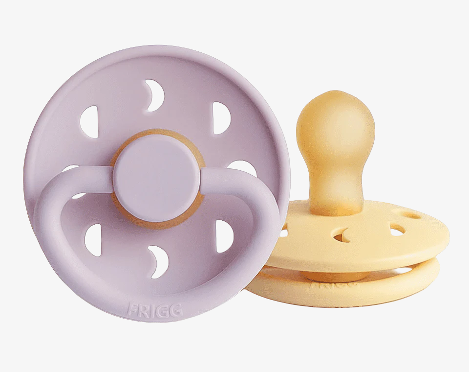 זוג מוצצי גומי MOON- Pale Daffodil/ Soft Lilac