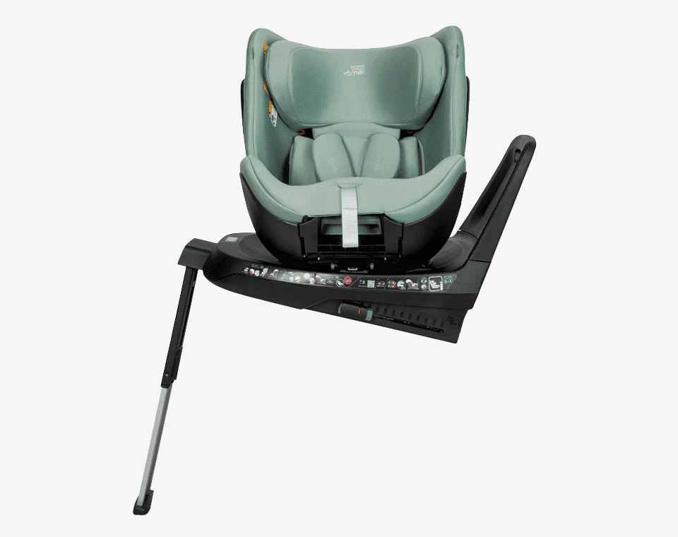 כיסא בטיחות מסתובב 360° משולב בוסטר עם גגון Swivel-Grow Max ירוק