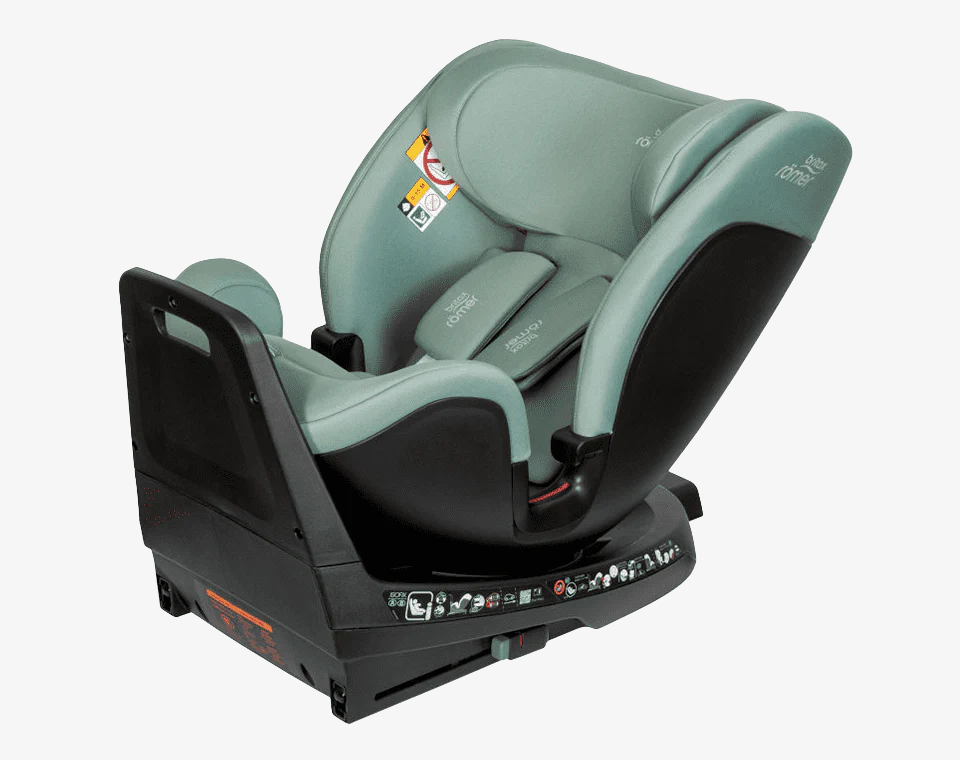 כיסא בטיחות מסתובב 360° משולב בוסטר עם גגון Swivel-Grow Max ירוק