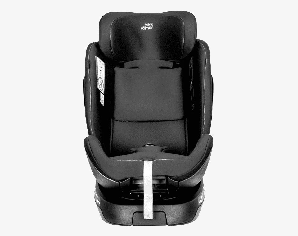 כיסא בטיחות מסתובב 360° משולב בוסטר עם גגון Swivel-Grow Max שחור