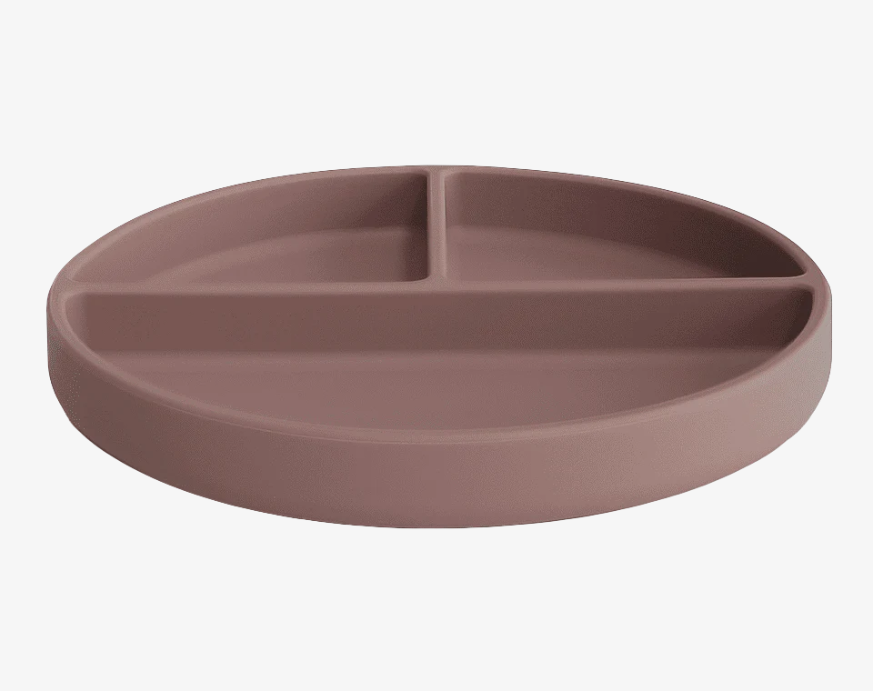 צלחת סיליקון מחולקת Cloudy Mauve