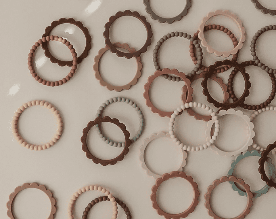 שלישיית צמידי פרח נשכנים Blush/Rose/Shifting Sand