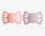 זוג מוצצים LUCKY- Pretty in Peach/Primrose- size 2