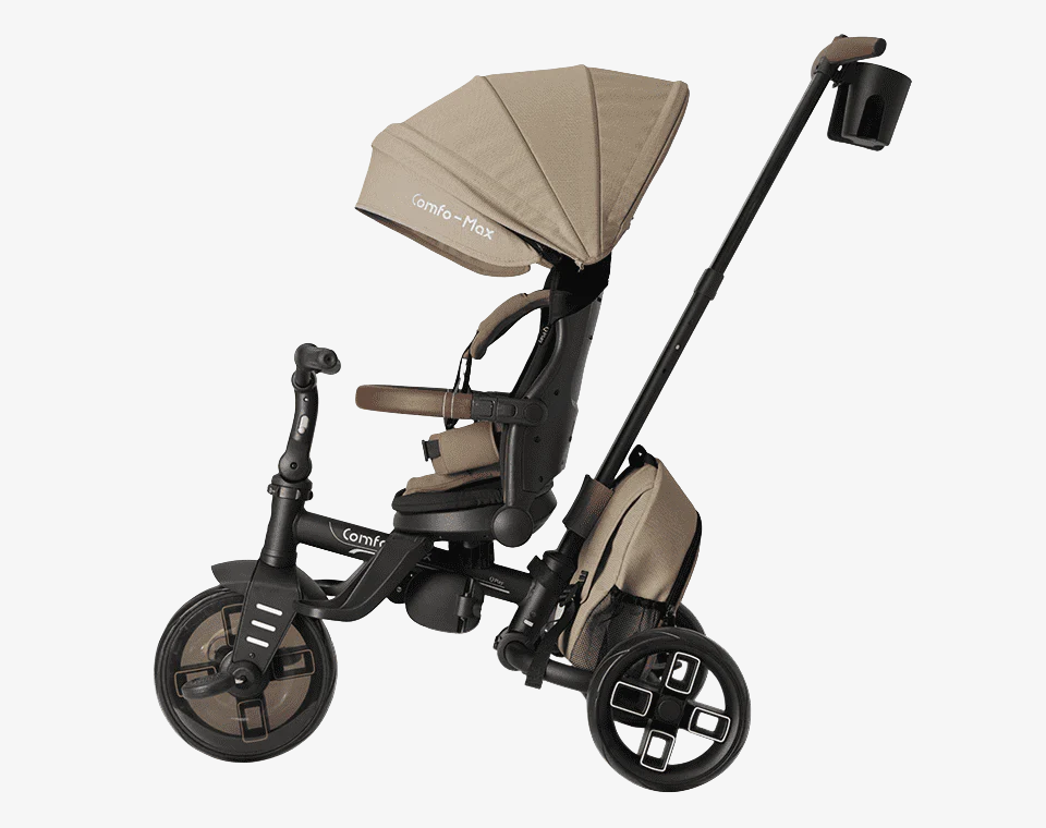 תלת אופן מתקפל מסתובב Comfo Max קפה מצד