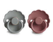 זוג מוצצי גומי DAISY- French Gray/ Woodchuck