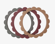 שלישיית צמידי פרח נשכנים Berry/Dried Thyme/Natural