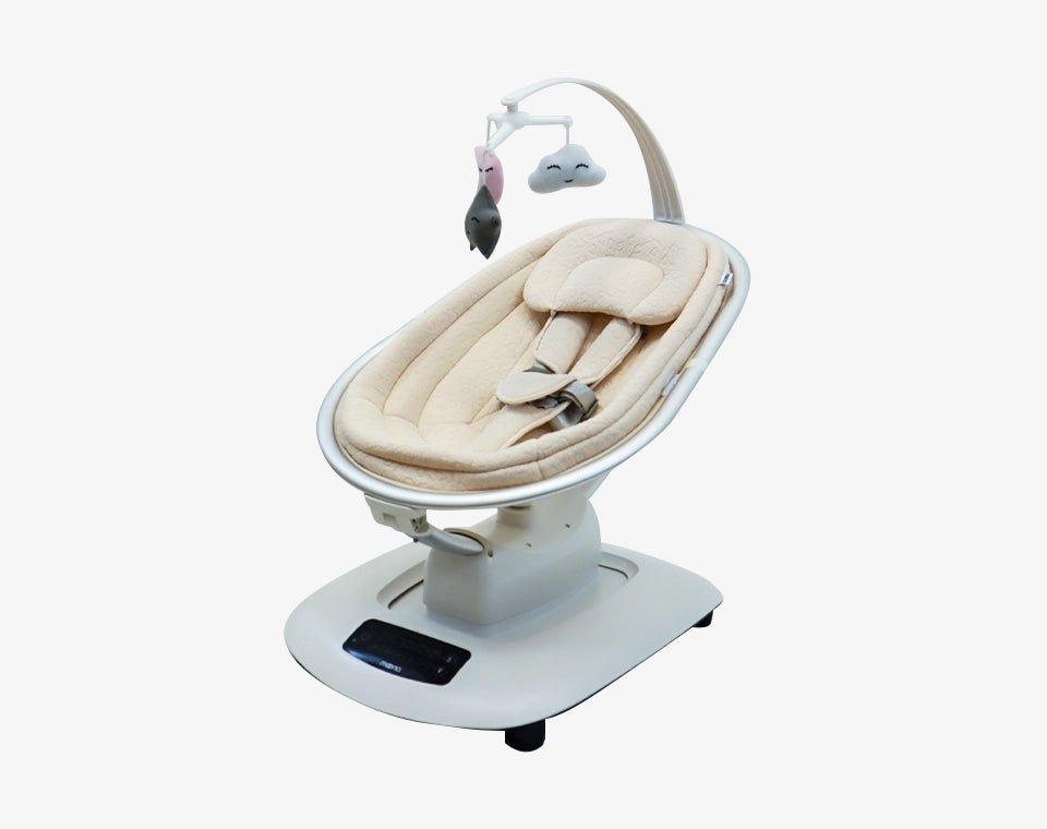 נדנדה חשמלית Noble בז׳/ מסגרת לבנה