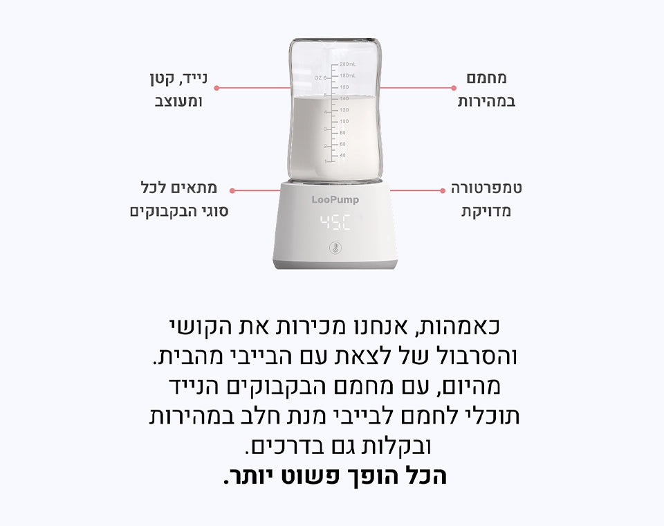 מחמם בקבוקים נייד