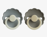 זוג מוצצים DAISY Night- French Gray/ Portobello