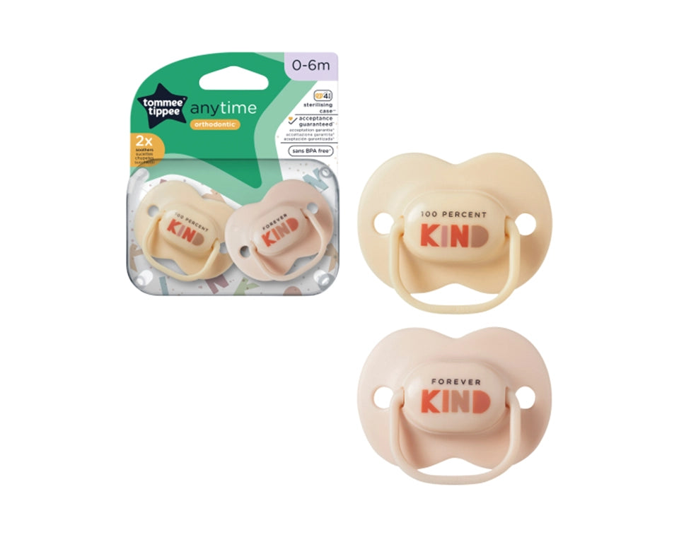 זוג מוצץ יומי 0-6 בנות הכי טבעי (מגיע במגוון דוגמאות)