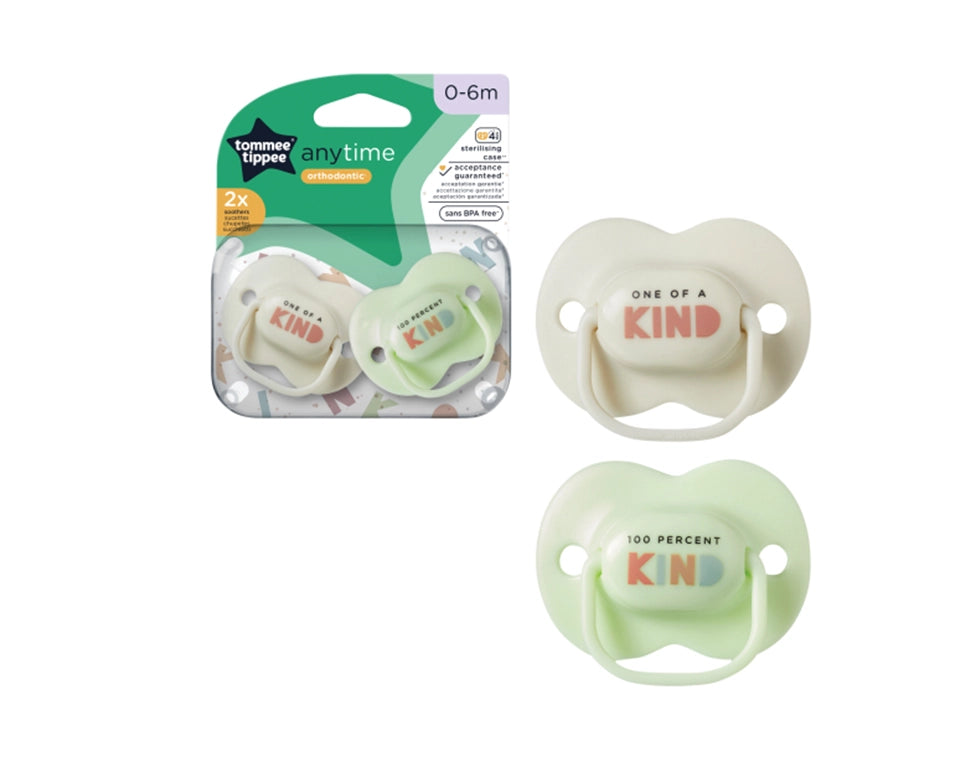 זוג מוצץ יומי 0-6 בנות הכי טבעי (מגיע במגוון דוגמאות)