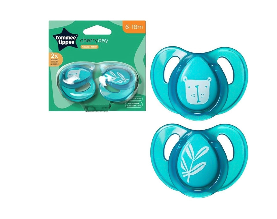 זוג מוצץ לטקס בלון 6 חודש (מגיע במגוון צבעים ודוגמאות)