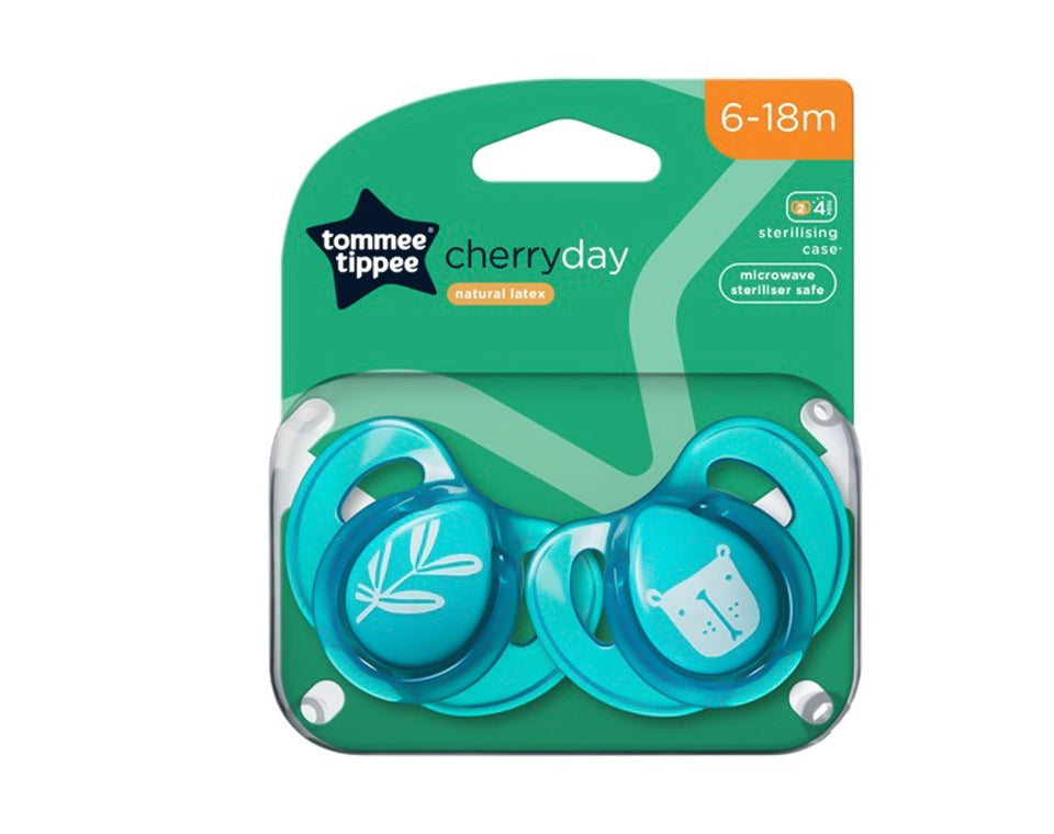 זוג מוצץ לטקס בלון 6 חודש (מגיע במגוון צבעים ודוגמאות)