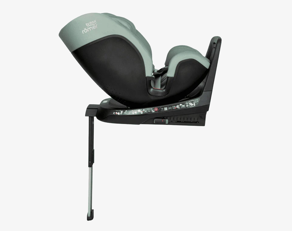 כיסא בטיחות מסתובב 360° משולב בוסטר עם גגון Swivel-Grow Max ירוק