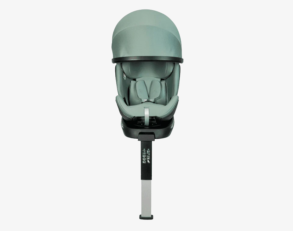 כיסא בטיחות מסתובב 360° משולב בוסטר עם גגון Swivel-Grow Max ירוק