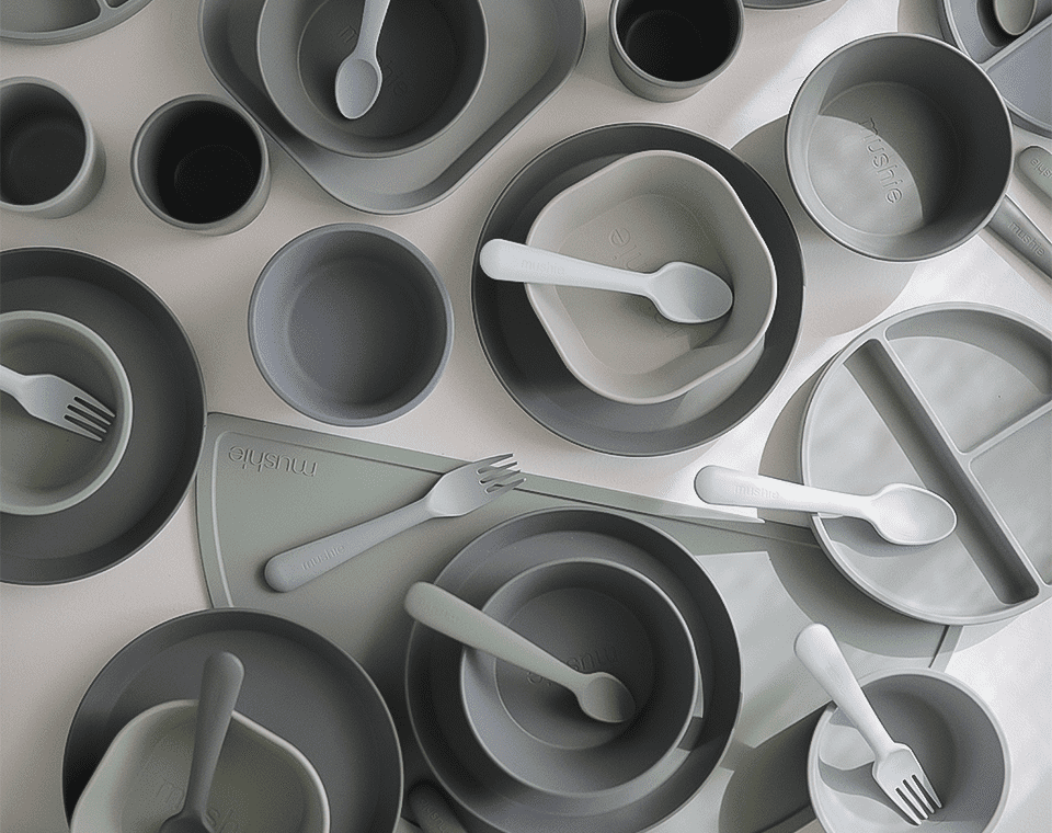 זוג צלחות עגולות Smoke