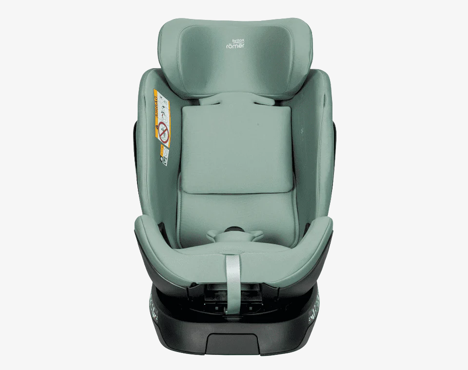 כיסא בטיחות מסתובב 360° משולב בוסטר עם גגון Swivel-Grow Max ירוק