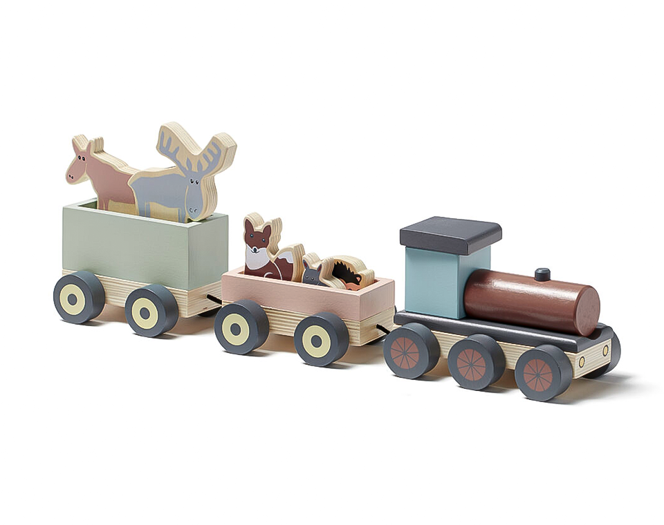 רכבת עץ חיות EDVIN