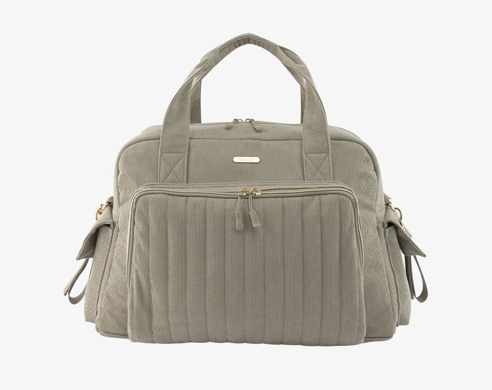 תיק החתלה לונה בז׳ כהה קורדרוי